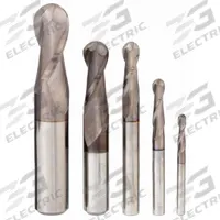 APPROVED VENDOR End Mill Set: Ball Nose, 5 Pc, Carbide, TiCN Coated, 2 Flute, 1/8" to 1/2" Mill Dia (MPN 221-888882)