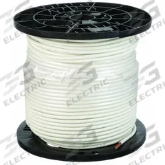 Building Wire: Copper, 4 AWG, 1 Conductors, Stranded, White, 500 ft Lg, THHN (MPN 20500501). Key specifications — Voltage: 600 V; Brand: SOUTHWIRE.