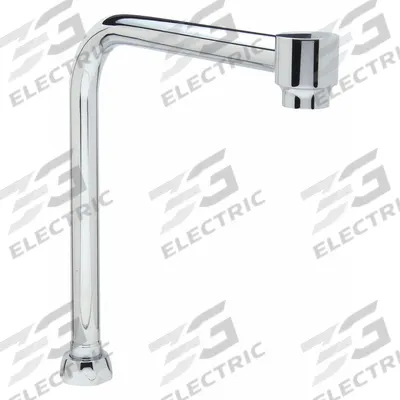 ZURN Spout: Spout, Straight, Brass, Chrome - Double-Jointed Faucet Spouts
