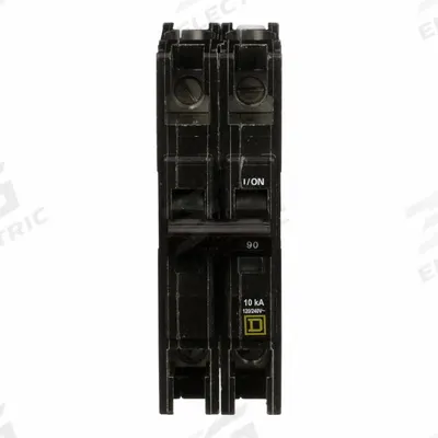 SQUARE D Miniature Circuit Breaker: 90 A, 120/240V AC, Single Phase, 10kA at 120/240V AC - QOU Series, Unit-Mount Square D Miniature Circuit Breakers