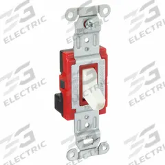 HUBBELL Wall Switch: Toggle Switch, Single Pole, Maintained, White, 120/277V AC, 20 A (MPN SNAP1221ILW). Key specifications — Illuminated: Yes; Voltage Rating: 120/277V AC.