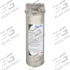 3M AQUA-PURE Water Filter Housing: 3/4 in, NPT, Female, 12 in Overall Ht, 4 1/8 in Overall Dia (MPN 5592001). Key specifications — Housing Material: 316 Stainless Steel; Housing Color: Silver; Brand: 3M AQUA-PURE.