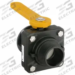 BANJO Manual Two-Way Ball Valve: 2 in, Polypropylene, Straight, 225 psi Max. Pressure (CWP), Lever (MPN MVSMT220FP). Key specifications — Brand: BANJO; Handle: Lever.