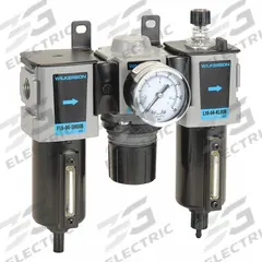 WILKERSON Filter/Regulator/Lubricator: 1/4 in NPT, 42 cfm, 250 psi Max Op Pressure, 5 micron (MPN C18-02-FLG0B). Key specifications — attr109588: C18; attr109524: WILKERSON.