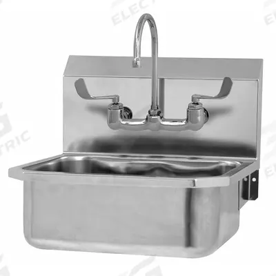 SANI-LAV Hand Wash Sink Kit: 1 Stations, 7 in Bowl Dp, 17 in Bowl Lg, 14 in Bowl Wd - One-Station Wall-Mounted Hand Sinks with Faucets
