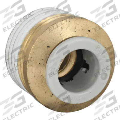 SMC Push-Fit Adapter Fitting: 10 mm OD x 1/2 in Pipe Size, Push-to-Connect x BSPT - Polybutylene & Brass Tube Fittings