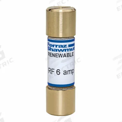 MERSEN Fuse: Class H, RF Series, Fast-Acting, 6 A, 250 V AC - Fast-Acting Cylindrical Fuses