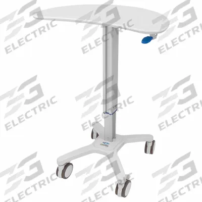 CAPSA HEALTHCARE Laptop Cart: Aluminum, (4) Swivel with Brake - Mobile Medical Equipment Workstations