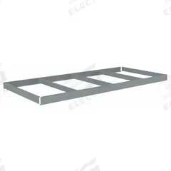 TENNSCO Shelf: 96 in x 30 in, 1,600 lb Load Capacity, Gray, Shelf (MPN ZLCS-9630). Key specifications — Includes: (4) Beams; Shelf Configuration: Single Straight; Color: Gray; Frame Material: Steel; Brand: TENNSCO; Frame Finish: Zinc Plated; Product Type: Shelf.