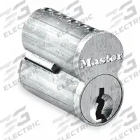 MASTER LOCK Interchangeable Core Cylinder: Cylindrical, SFIC, Chrome (MPN CA626DUN). Key specifications — Brand: MASTER LOCK; Lock Assembly Type: Cylindrical; Cylinder Core Type: Small Format Interchangeable Core Cylinder; Keyway Type: A; Number of Pins: 6.