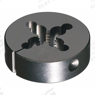 CLE-LINE Round Threading Die: 7/16"-20 UNF, 1 in OD, Adj, Carbon Steel (MPN C65172) - Adjustable Round Threading Dies