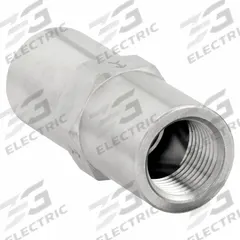 APPROVED VENDOR Piston Spring Check Valve: Piston, Inline Valve Body, 3/8 in Pipe Size, FNPT x FNPT (MPN CHK SST 615-6F6F-F). Key specifications — Brand: APPROVED VENDOR; Piston Material: Stainless Steel.