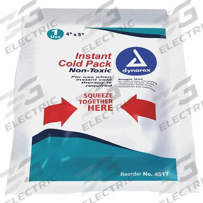 DYNAREX Cold Pack: 5 in Temp Pack Lg, 4 in Temp Pack Wd, 4517 - Disposable Cold Packs