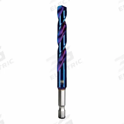SPYDER Twist Drill Bit: 3/8", 137° Split Point, HSS, Impact Rated - Spyder Mach-Blue Drill Bits
