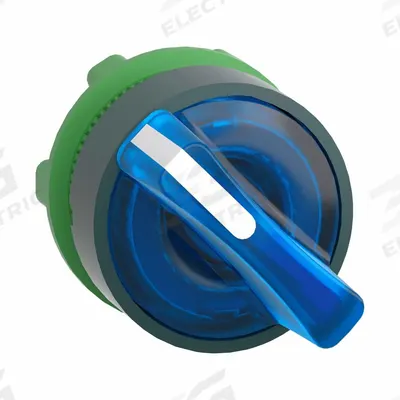 SCHNEIDER Short-Handled Selector Switch: 22 mm Panel Mount Size, 2 Positions - Illuminated Selector-Switch Operators