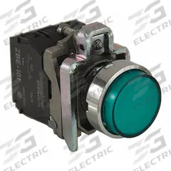 SCHNEIDER Illuminated Push Button: Illuminated, Flush Profile, Metallic, 22 mm, 1NO/1NC (MPN XB4BW13B5). Key specifications — Brand: SCHNEIDER; Action: Momentary; Series: XB4; Terminal Connection: Pressure Plate; Push Button Material Type: Metallic.