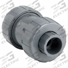 HAYWARD Check Valve: Ball, Inline Valve Body, PVC, 3/4 in Pipe Size, True Union Socket/NPT, Std, FKM (MPN TC10075ST). Key specifications — Ball Material: PVC; Brand: HAYWARD.