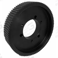 APPROVED VENDOR Timing Belt Pulley: Curvilinear, Bushed, For HTD Timing Belt Section, 90 Teeth (MPN QD90-5M-25). Key specifications — Brand: APPROVED VENDOR; Finish: Black Oxide; For Belt Series: PowerGrip® HTD®; For Bushing Size: SDS.