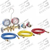 SUPERCOOL A/C Manifold Gauge: A/C Manifold Gauge, Automotive A/C, R-134A A/C System, Brass, 6 Pieces (MPN 66). Key specifications — Tool Type: A/C Manifold Gauge; Application: Automotive A/C; For Use With: R-134A A/C System; Material: Brass; Includes: (2) Service Couplers; Brand: SUPERCOOL.