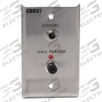 CREST HEALTHCARE SUPPLY Patient Station: Compatible with Single Patient Station, 2 3/4 in Overall Wd (MPN 9A2245C). Key specifications — Standards: FDA Listed; Manufacturer Part Number: 9A2245C; Color: White; Voltage: 24V DC; Brand: CREST HEALTHCARE SUPPLY; Call Station Type: Patient Station; Material: Stainless Steel; Compatible Product Type: Single Patient Station.