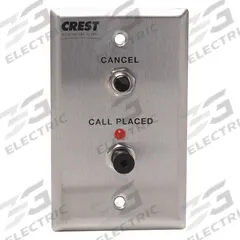 CREST HEALTHCARE SUPPLY Patient Station: Compatible with Single Patient Station, 2 3/4 in Overall Wd (MPN 9A2245C). Key specifications — Standards: FDA Listed; Manufacturer Part Number: 9A2245C; Color: White; Voltage: 24V DC; Brand: CREST HEALTHCARE SUPPLY; Call Station Type: Patient Station; Material: Stainless Steel; Compatible Product Type: Single Patient Station.