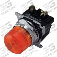 EATON Pilot Light: 30 mm Panel Mounting Size, Amber, Incandescent, 120 V AC Max Volt Rating (Supply) (MPN 10250T34A). Key specifications — Series: 10250T; Brand: EATON; Includes Push-To-Test: No Push-To-Test Included.