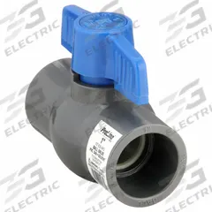 APPROVED VENDOR Manual Two-Way Ball Valve: 1 in, PVC, Straight, Socket x Socket, Full Port Ball Port (MPN 107-635-NPG). Key specifications — Brand: APPROVED VENDOR; Handle: Tee.
