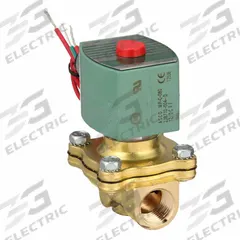 REDHAT Solenoid Valve: 2-Way, Normally Closed, 1/2 in Pipe Size, 12V DC, Watertight, High Flow (MPN 8210G002LF 12/DC). Key specifications — Pipe Size: 1/2 in; Voltage: 12V DC; Brand: REDHAT; Coil Enclosure: Watertight.