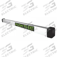 SDC Panic Bar: 1 7/8 in Ht, 2 3/8 in Dp, 36 in Wd, ADA Compliant, Stainless Steel, Gray (MPN MSB550V). Key specifications — Product Type: Panic Bar; Operation Type: Push; ADA Compliant: Yes; Exit Bar Style: Touchbar; Brand: SDC; Color: Gray.