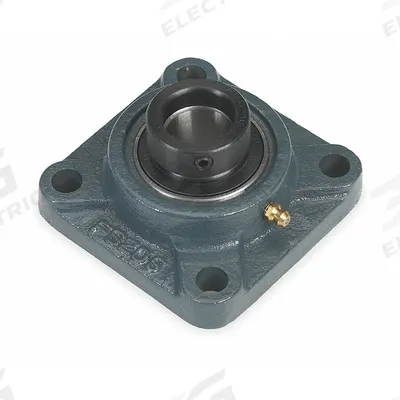 DAYTON 4 Bolt Flange Bearing: Radial Ball, 1 15/16 in Bore, Cast Iron, Eccentric Collar - General Purpose Flange-Mount Ball Bearings