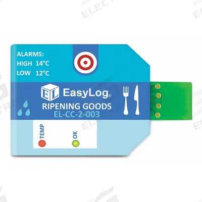 LASCAR Ripening Goods Data Logger: 0%to 100% Relative Humidity Measured, -22°F to 158°F - Temperature & Humidity Data Loggers