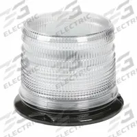 GROTE Flashing Beacon: Flashing Beacon, White, 6 3/8 in Overall Wd, 4 7/8 in Overall Ht, LED (MPN 78031). Key specifications — Operating Voltage: 12 to 24V DC; Number of Flash Patterns: 12; Electrical Connection: Blunt Cut Wires; Mount Type: Screw; Brand: GROTE; Shape: Round; Lighting SAE Class Rating: SAE Class 1.