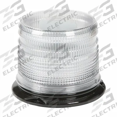 GROTE Flashing Beacon: Flashing Beacon, White, 6 3/8 in Overall Wd, 4 7/8 in Overall Ht - Vehicle Flashing Beacons