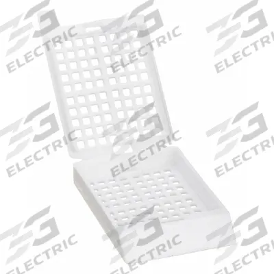 APPROVED VENDOR Embedding Cassette: White, Polyoxymethylene, 1.63 in Overall Lg - Embedding Cassettes