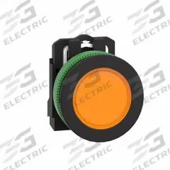 SCHNEIDER ELECTRIC Pilot Light: 30 mm Panel Mounting Size, Orange, LED, XB5 Series (MPN XB5FVB5). Key specifications — Series: XB5; Brand: SCHNEIDER; Includes Push-To-Test: No Push-To-Test Included.