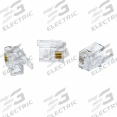 IDEAL Connector: Modular Plug RJ11, Stranded, 3/5e Cable Category, Std, 25pk Pack Size, 25 (MPN 85-344). Key specifications — Brand: IDEAL; Color: Clear; Compatible Cable Shape: Round; Compatible Wire Solid/Stranded: Stranded; _Pack Size: 25pk.