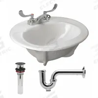 ZURN Bathroom Sink: White, Vitreous China, 20 1/2 in Overall Lg, 17 1/4 in Overall Wd, Wristblade (MPN Z5114.521.1.07.00.0). Key specifications — Includes: Trap; Brand: ZURN; Color: White; Sink Material: Vitreous China.