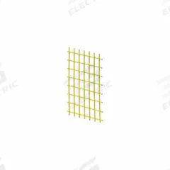 Woven-Wire Partition Components: Security Cage Panel, 8 ft H, 1 in H x 1 in W, Yellow, Square (MPN 2473-48X96). Key specifications — Brand: 80/20; Product Type: Security Cage Panel; Manufacturer Part Number: 2473-48X96.