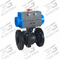 BONOMI Pneumatically Actuated Two-Way Ball Valve: 1 in Size, Carbon Steel, Flange x Flange (MPN 8P766003-1-C1). Key specifications — Brand: BONOMI; Pilot Solenoid Voltage: 110V AC.