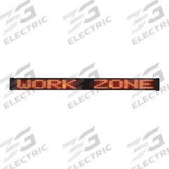 FEDERAL SIGNAL LED Message Display Sign: Indoor/Outdoor, 1 Faces, Brackets, 3 in Overall Ht (MPN MB1-A)