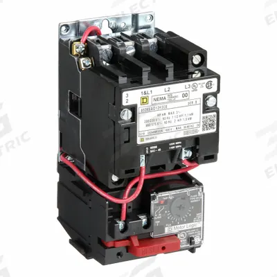 SQUARE D NEMA Magnetic Motor Starter: Non-Reversing, 3 Poles, NEMA Size 00 - Non-Reversing Starters with Electronic Overloads