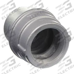 Sealing Hubs - Vertical: Iron, 3 in_4 in Trade Size, Male to Female, 5 in Overall Lg (MPN ES400300). Key specifications — Brand: APPLETON ELECTRIC; Connection Type: Threaded; Thread Size: 3 in; Thread Gender: Male to Female; Ends - Hazardous Fittings: 3 in FNPT x 4 in MNPT; Material: Iron; Hazardous Location Rating: Class III; Thread Type: NPT.