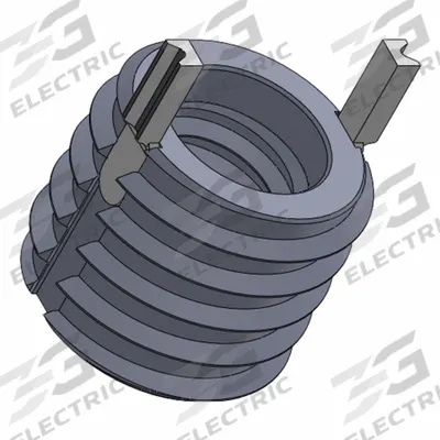 APPROVED VENDOR Key Locking Insert: Thin Wall, 2 Keys, #6-32 Int Thrd Sz, #12-28 Ext Thrd Sz - Mil. Spec. Key-Locking Inserts