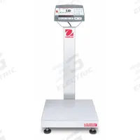 OHAUS Industrial Bench Scale: 18 in x 24 in, Not IP Rated, Front-Mounted, Defender 5000 (MPN 30461657). Key specifications — Connection Ports: RS-485; Readability: 0.01 lb/5 g; Brand: OHAUS; Weighing Surface Material: Stainless Steel.