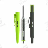 TRACER Carpenter's Pencil: (6) Graphite Repl Leads/Holster, Carpenter's Pencil, Gray, Black/Green (MPN AMK1-PRO). Key specifications — attr1284576: Oval; attr1284577: TRACER; attr1284590: Holster; attr1284591: Gray; attr1284575: Aluminum; attr1284574: Black/Green.