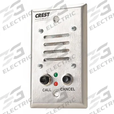 CREST HEALTHCARE SUPPLY Bedside Station: 2 3/4 in Overall Wd, 12-14V - Call Stations