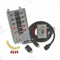 RELIANCE Manual Transfer Switch: Single Phase, 125/250V AC, 30 A Current Rating, 0 Spaces, Prewired (MPN 31410CRK). Key specifications — Includes: 10 ft Outdoor Power Cord; Brand: RELIANCE; Prewired: Yes; Rated Voltage: 125/250V AC.
