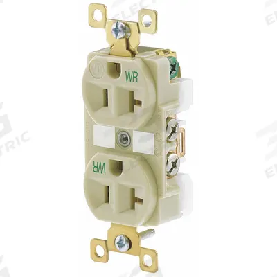 BRYANT Receptacle: Duplex, 5-20, Ivory, 125V AC, 20 A, 2 Pole / 3 Wire (MPN BRY5362IWR) - General Purpose Receptacles