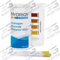 HYDRION Test Strips: Hydrogen Peroxide, 0 to 30,000 ppm Hydrogen Peroxide, Strip, 600 Tests (MPN HP-30000). Key specifications — Test Form: Strip; Brand: HYDRION; Parameter Measurements Included: 0 to 30,000 ppm Hydrogen Peroxide.