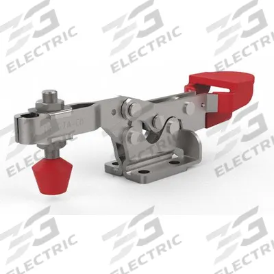 DE-STA-CO Toggle Clamp: Locking Horizontal Handle, Flange Base Mounting, 2.69 in Arm Lg - Standard Toggle Clamps